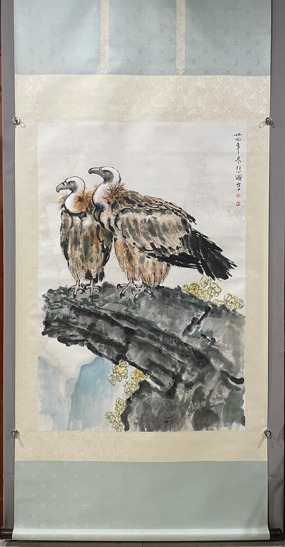 A majestic view of Xu Beihong: Xu Beihong's male view Size:133x90cm (The Dimensions Of All Batches Are Manually Measured.If You Need More Detailed Information, Please Contact Our Customer Service Before Bidding.)