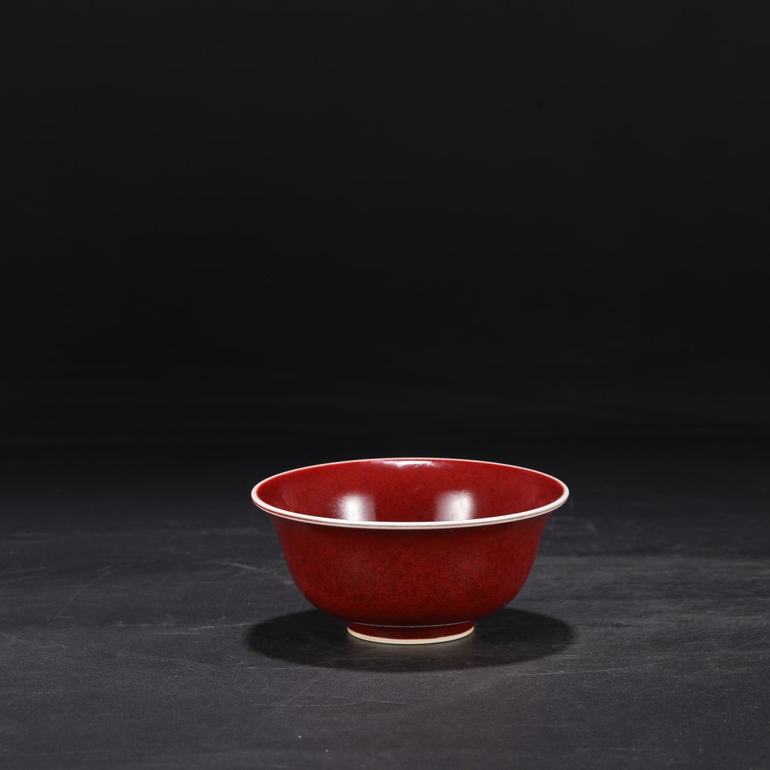 A ruby red glazed palace bowl made in the Xuande period of the Ming Dynasty (1 of 9)