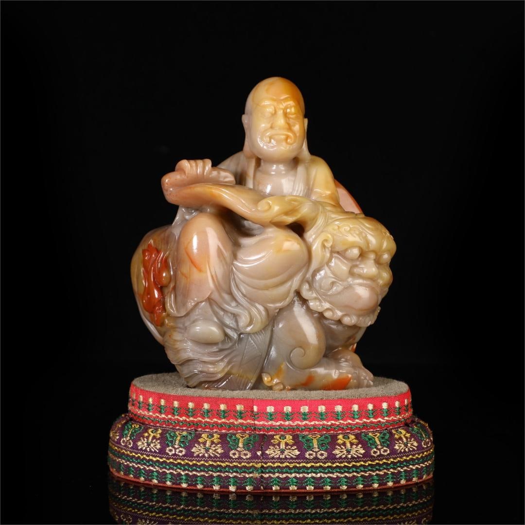 A beautiful Shoushan stone figure ornament (1 of 9)