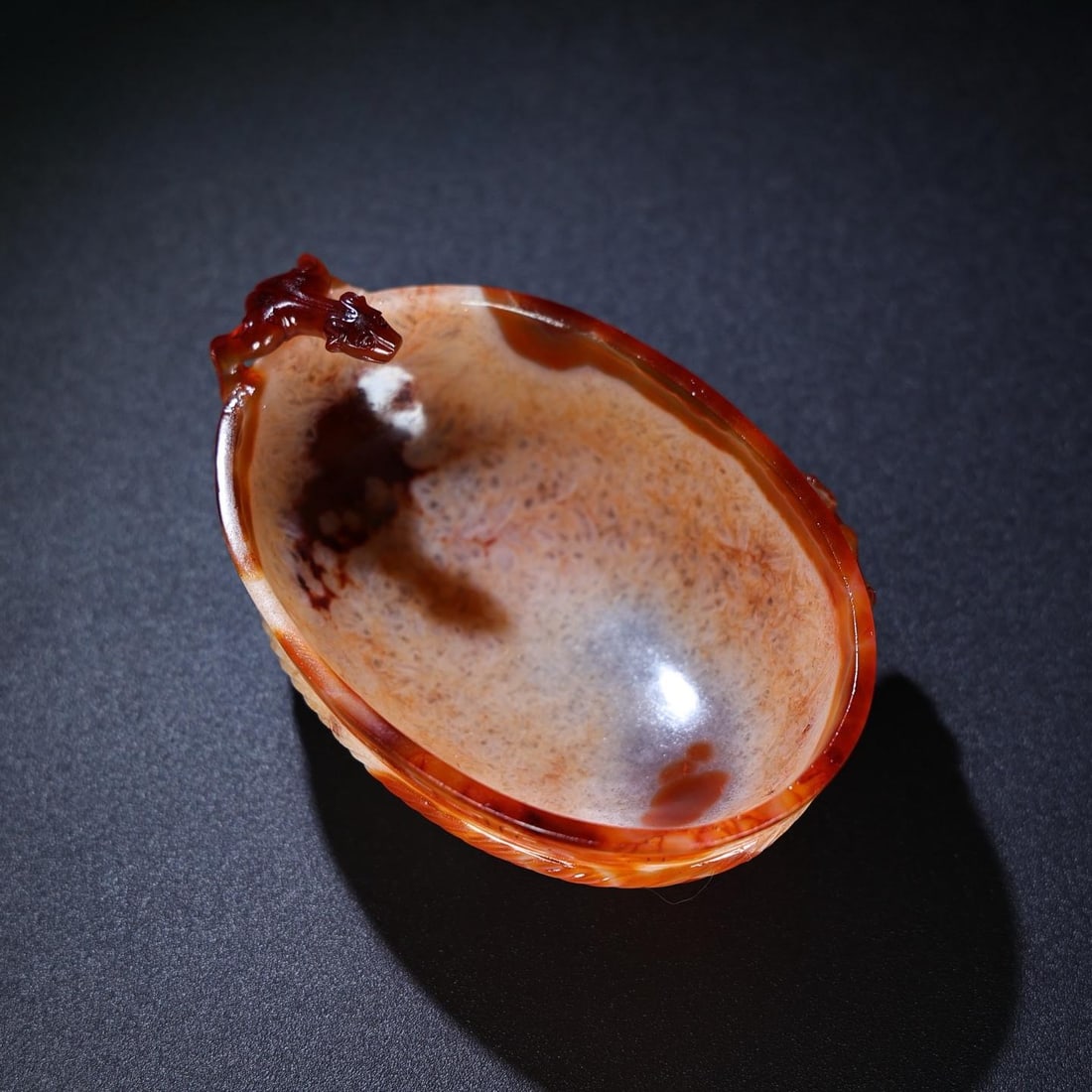 A fine agate dragon wine vessel (1 of 9)