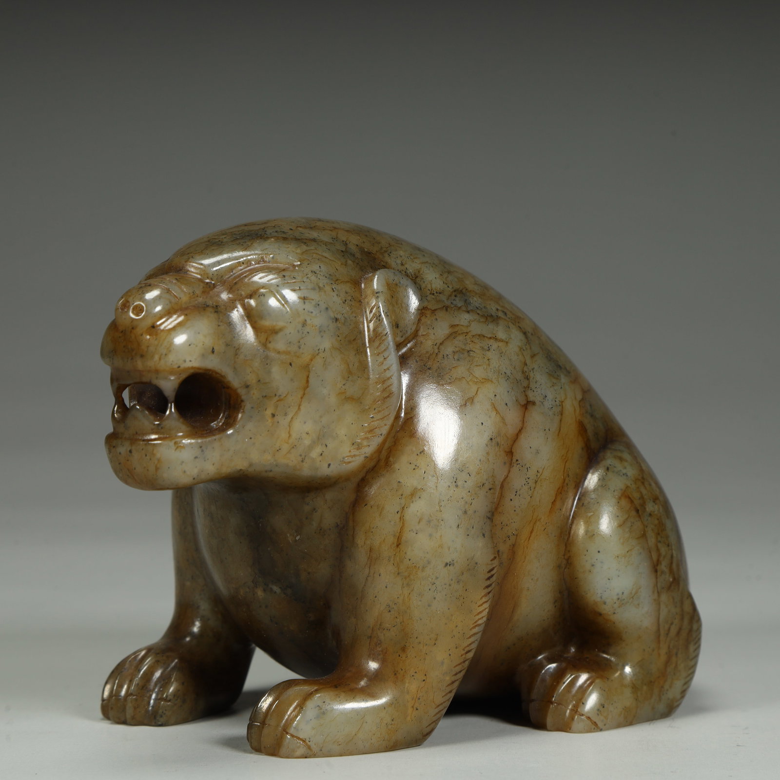 A Han Dynasty Hetian jade bear ornament (1 of 11)