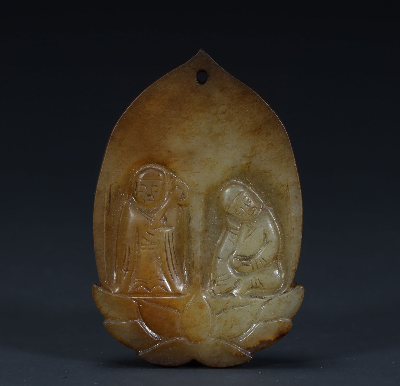 A Hetian jade character pattern ornament from the Ming and Qing dynasties (1 of 10)