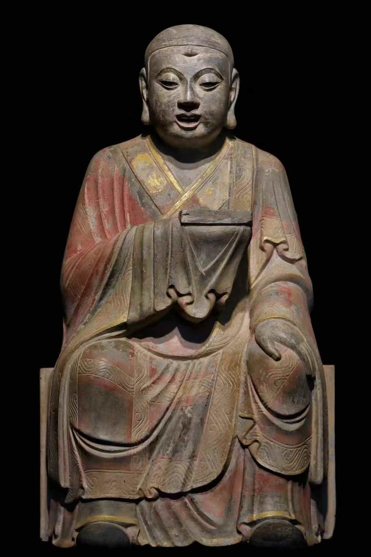 A Song Dynasty painted Arhat statue (1 of 9)