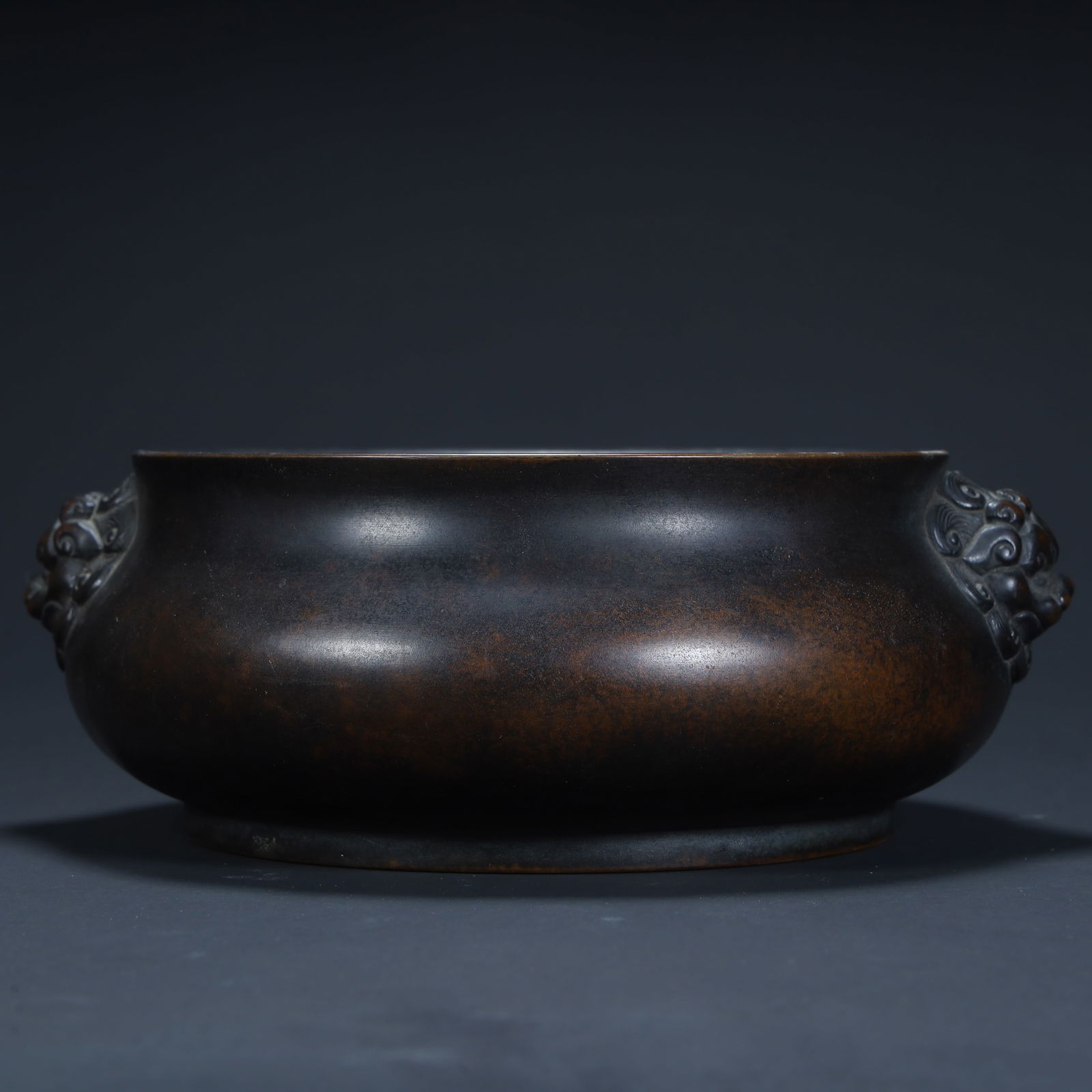 A Qing Dynasty copper animal ear incense burner (1 of 10)