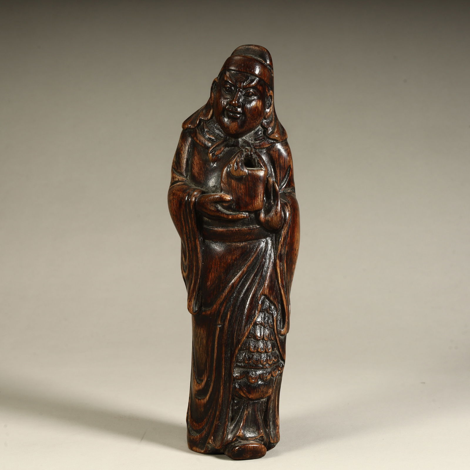 A Qing Dynasty agarwood carved figure ornament (1 of 9)