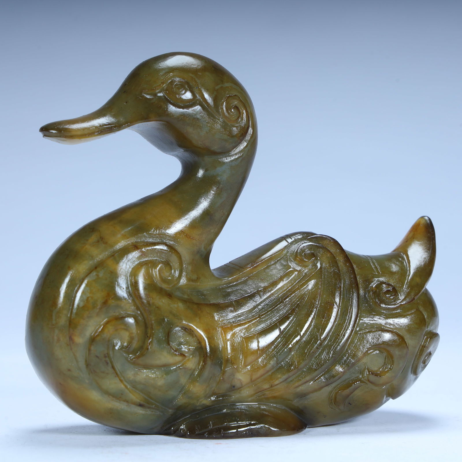 A Duck-shaped ornament of Hetian jade (1 of 11)
