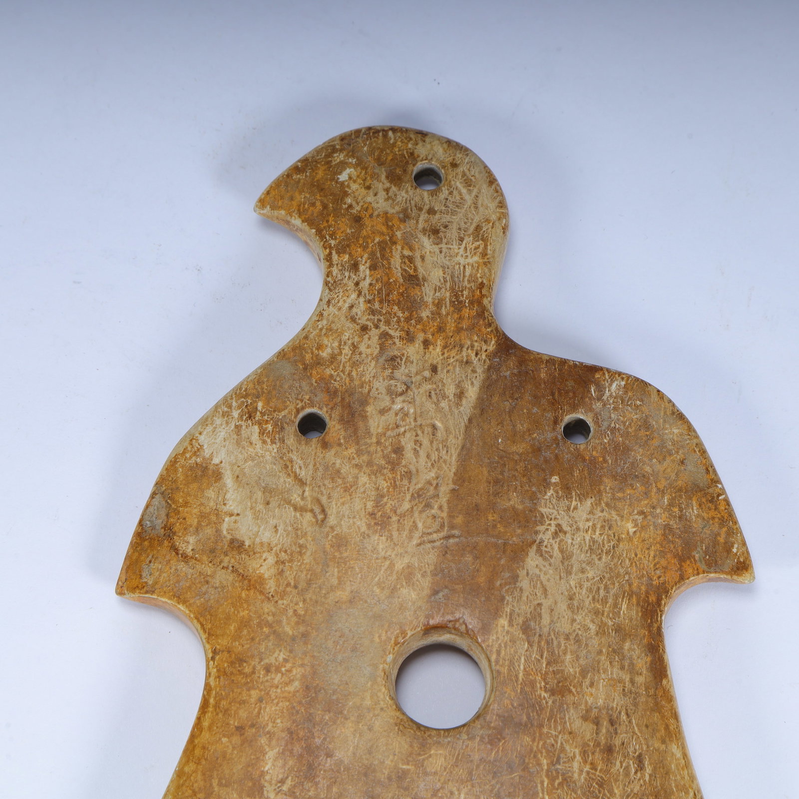 A Neolithic eagle head pattern jade axe - 6