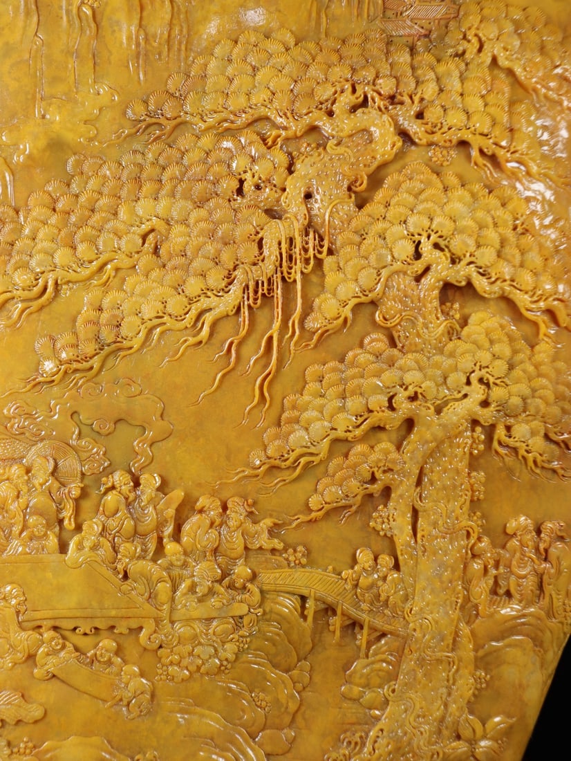 An Exquisite Tianhuang Stone Landscape and Figure Pattern Ornament - 12