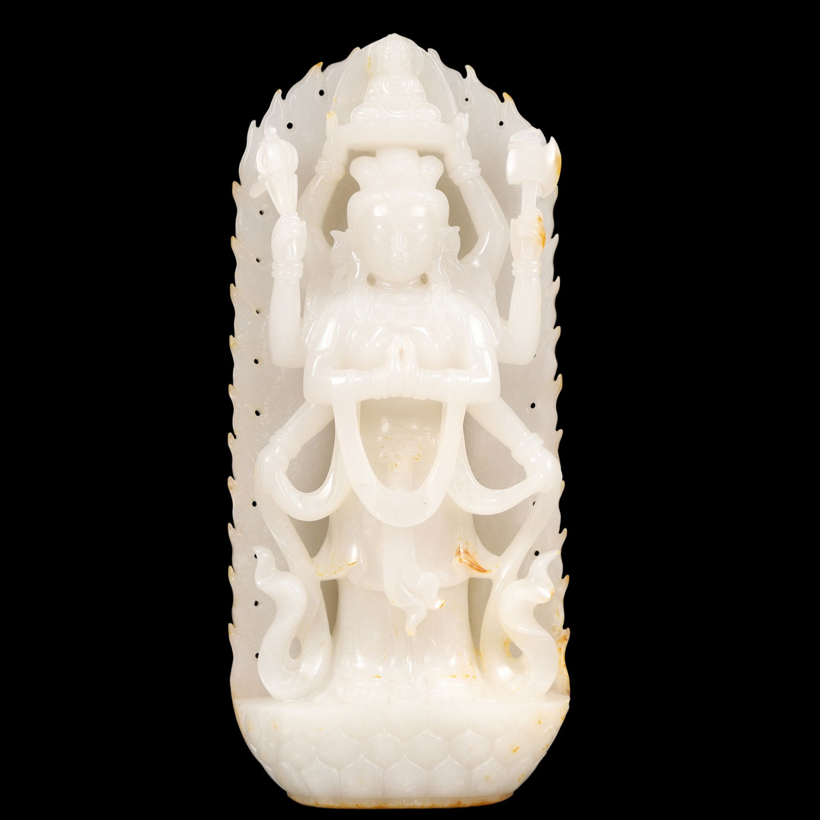 A Exquisite White Jade Statue of Avalokitesvara (1 of 11)