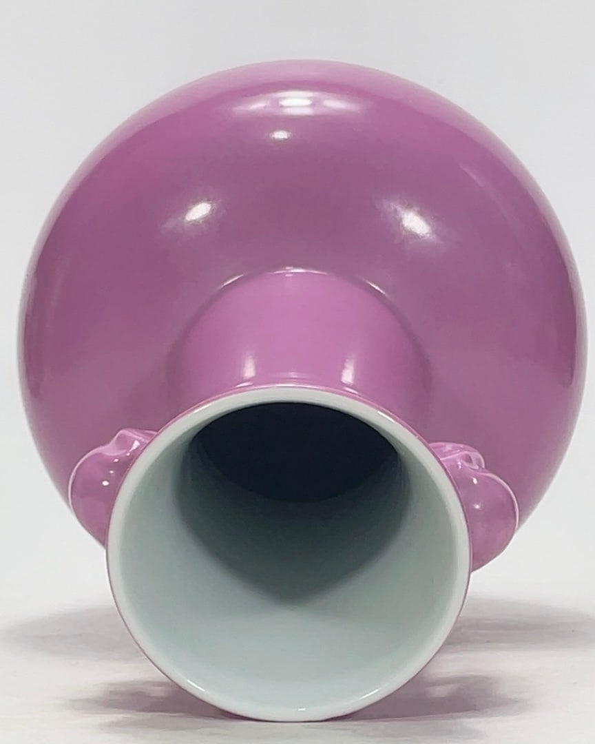 An Exquisite Ruby Red-Glazed Double-Ears Vase - 4