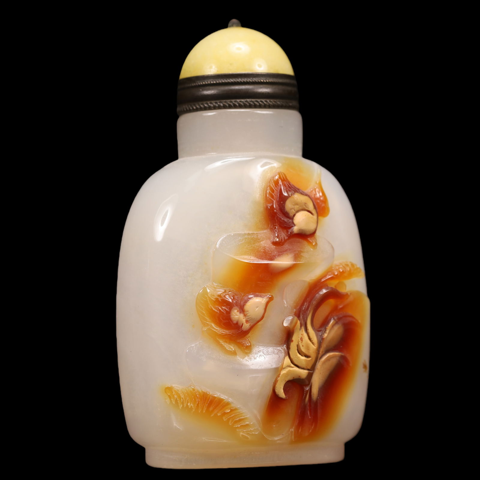 An Exquisite Agate Flower Pattern Snuff Bottle - 3