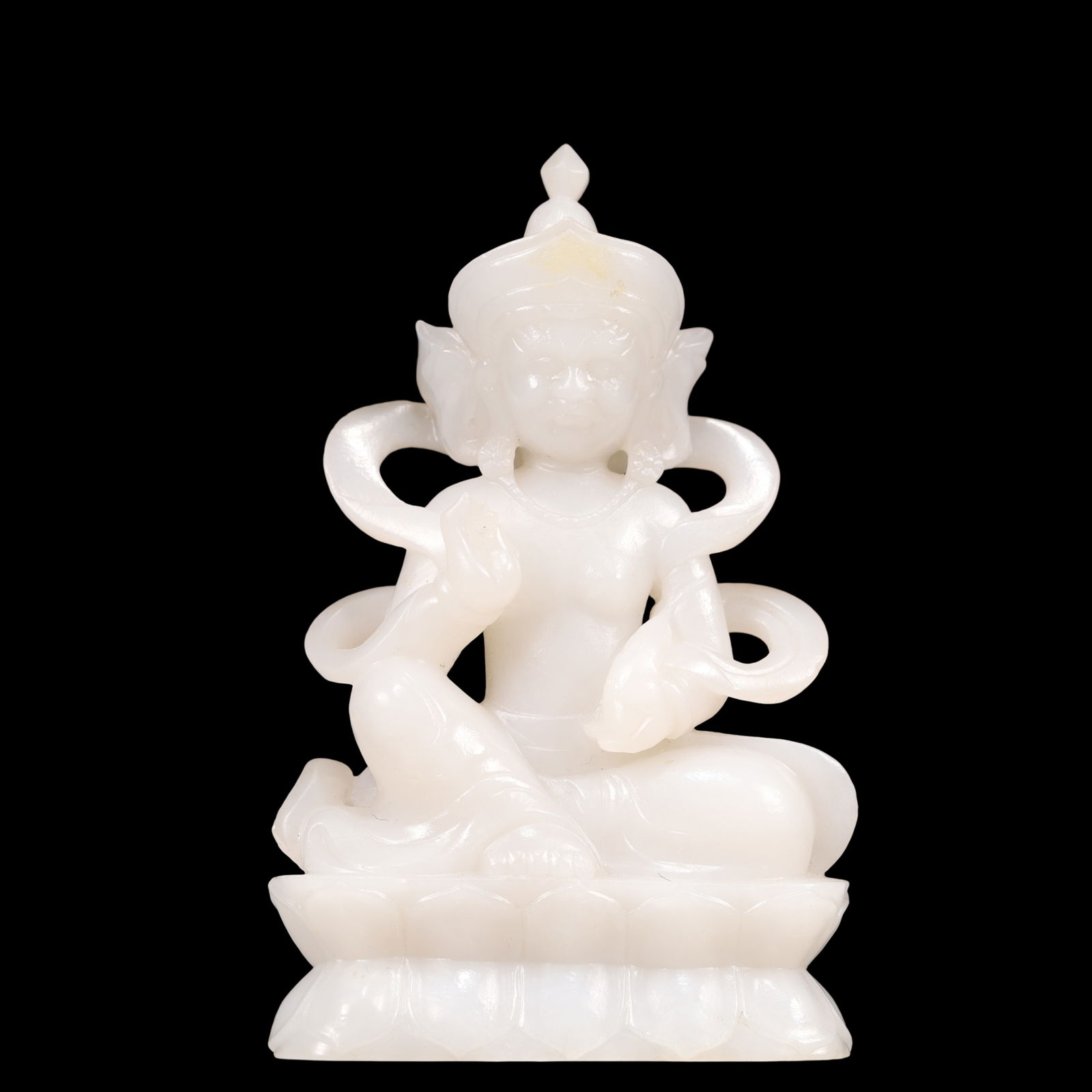 A Exquisite White Jade Statue of Mammon (1 of 9)