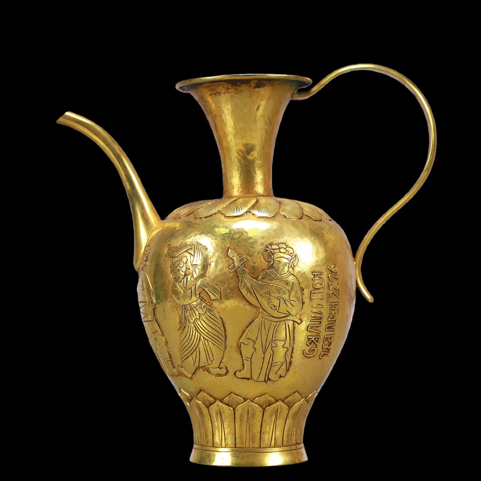 A Exquisite Gilt Bronze Figures Pattern Ewer - 5