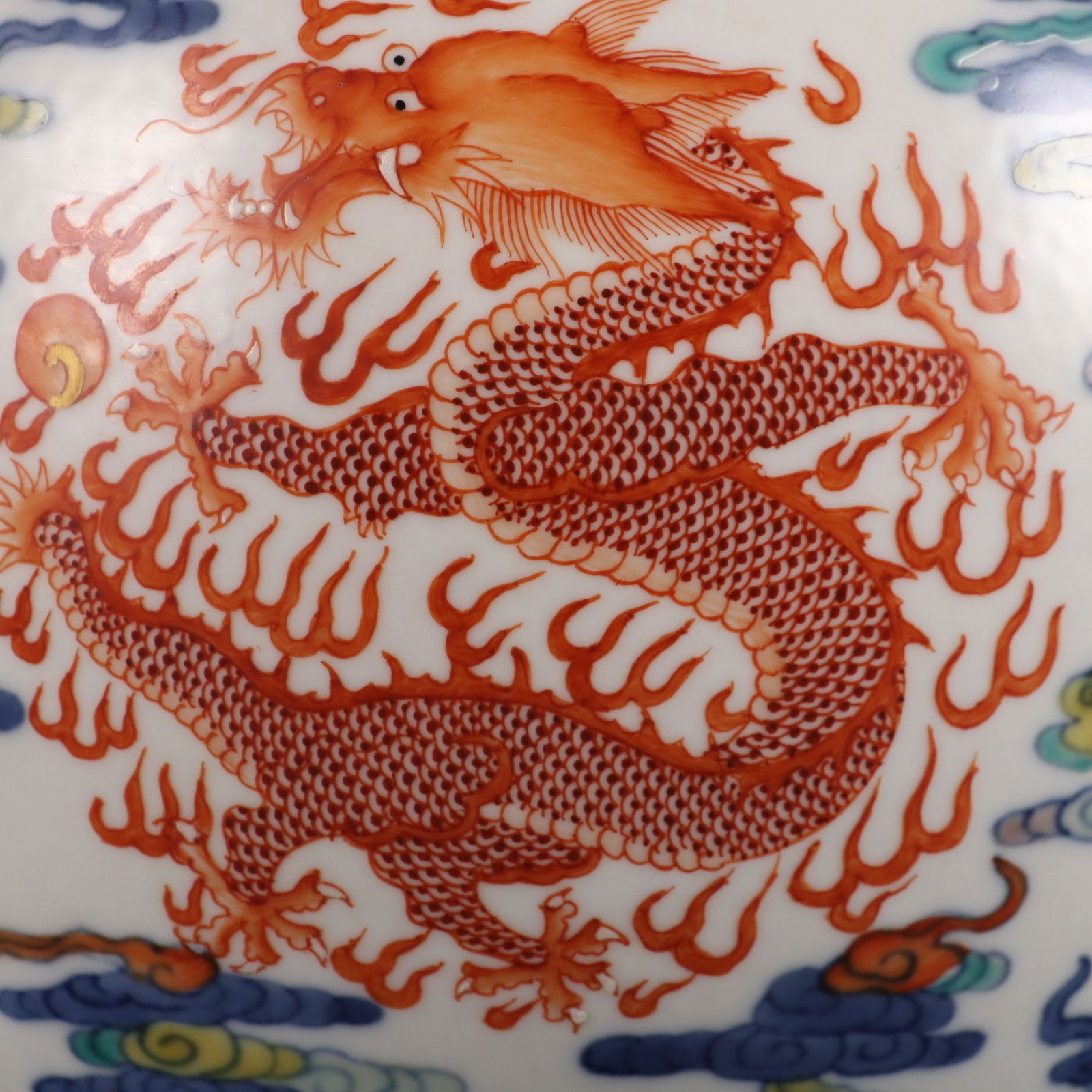 An Exquisite Doucai Dragon Pattern Seawater Pattern Jar - 7