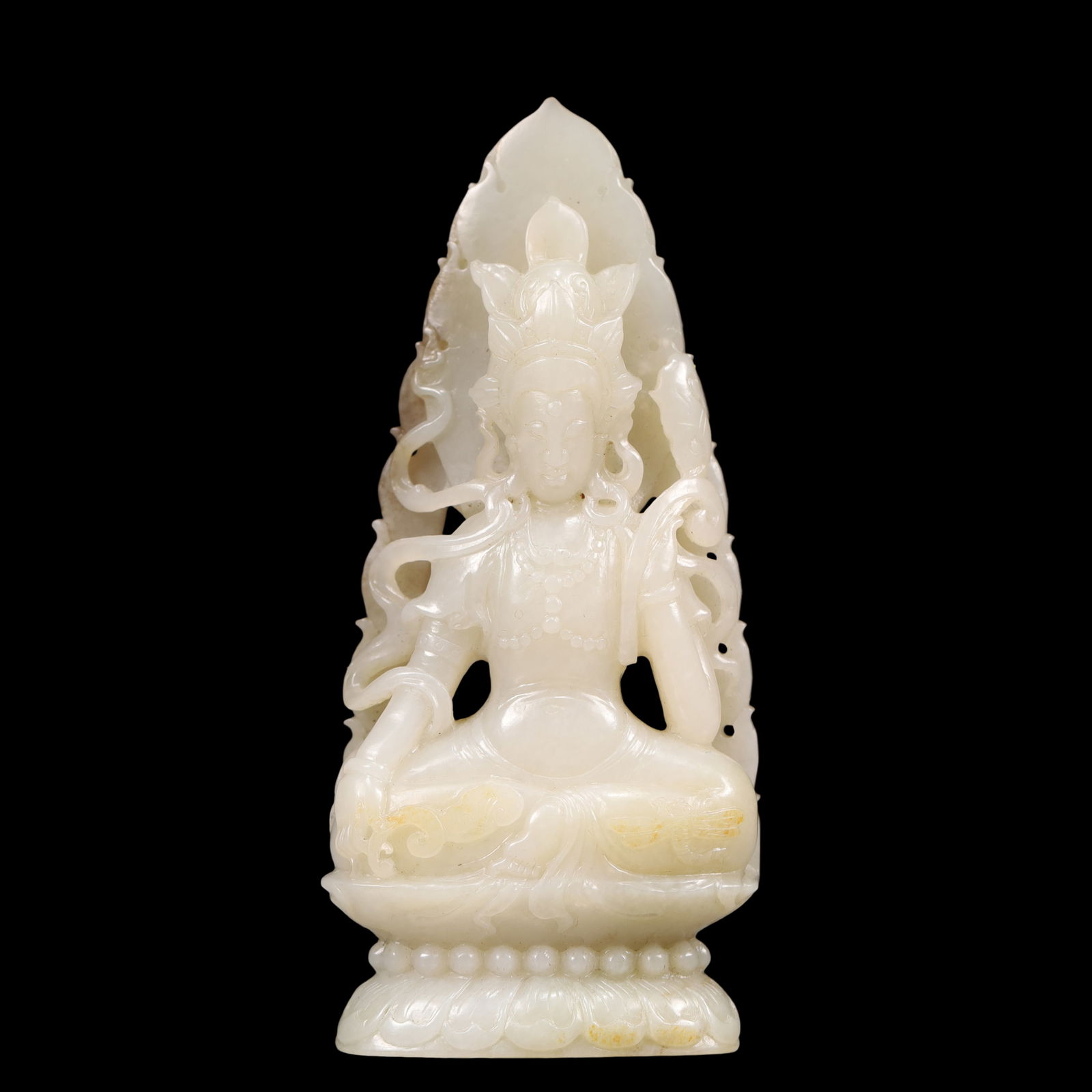 A Exquisite White Jade Statue of Avalokitesvara (1 of 5)