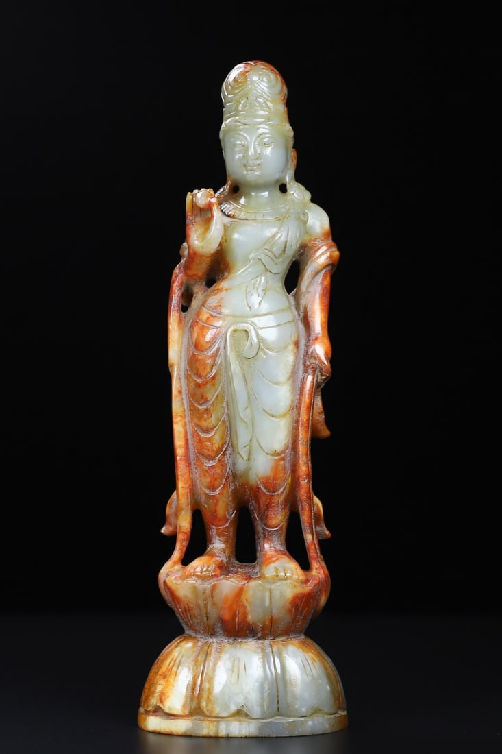 An Exquisite White Jade Buddha Statue (1 of 10)