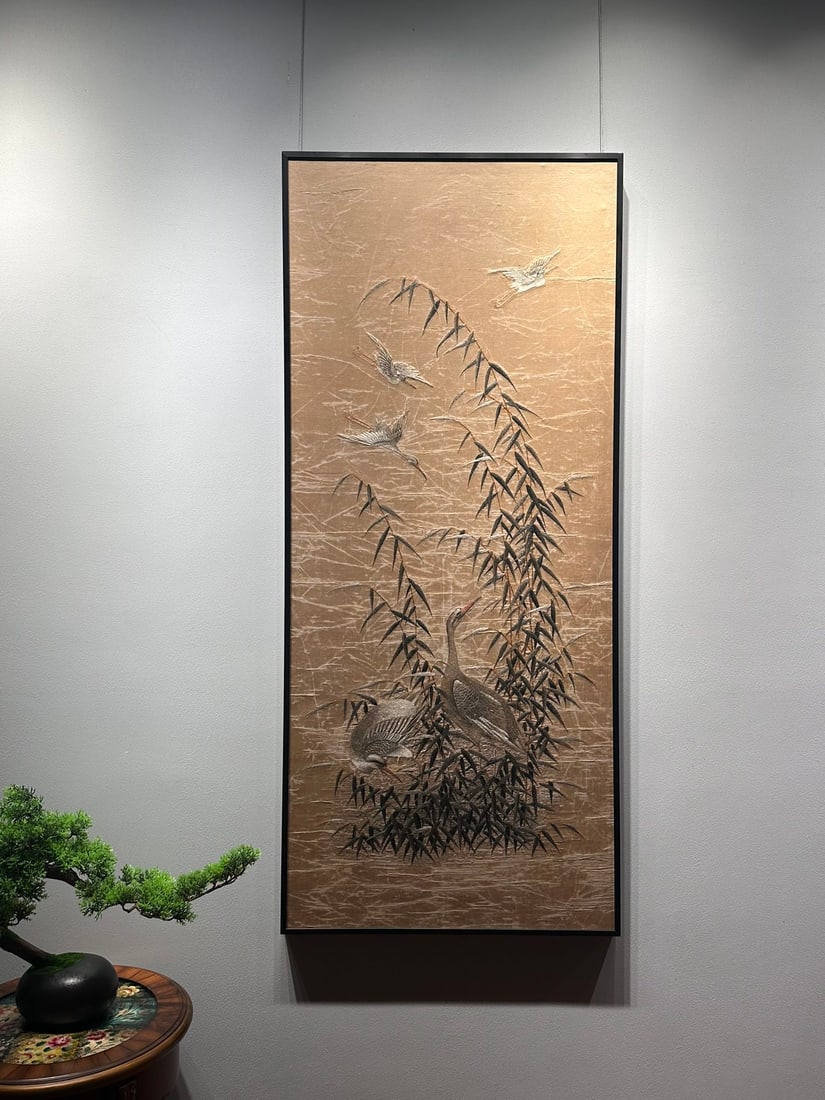 An Exquisite Kesi Flower and Bird Pattern Hanging Panel (1 of 5)