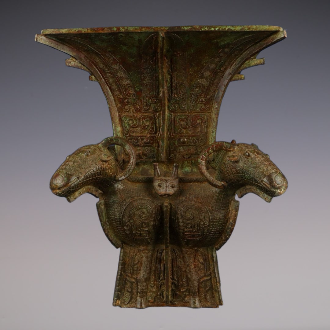 An Exquisite Bronze Beast-Face Pattern With Inscription Censer (1 of 9)