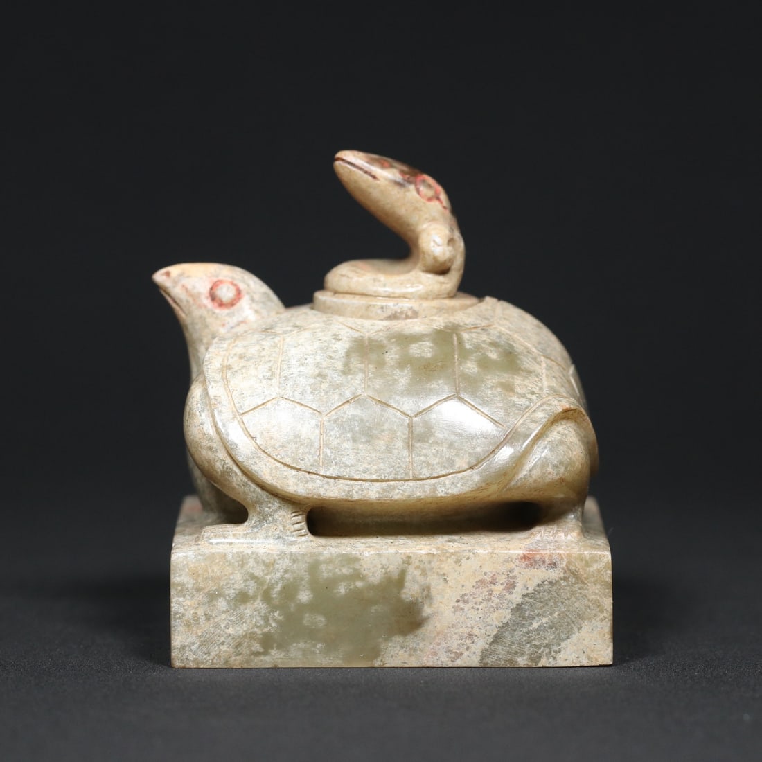 An Exquisite White Jade Turtle Seal Ornament (1 of 9)