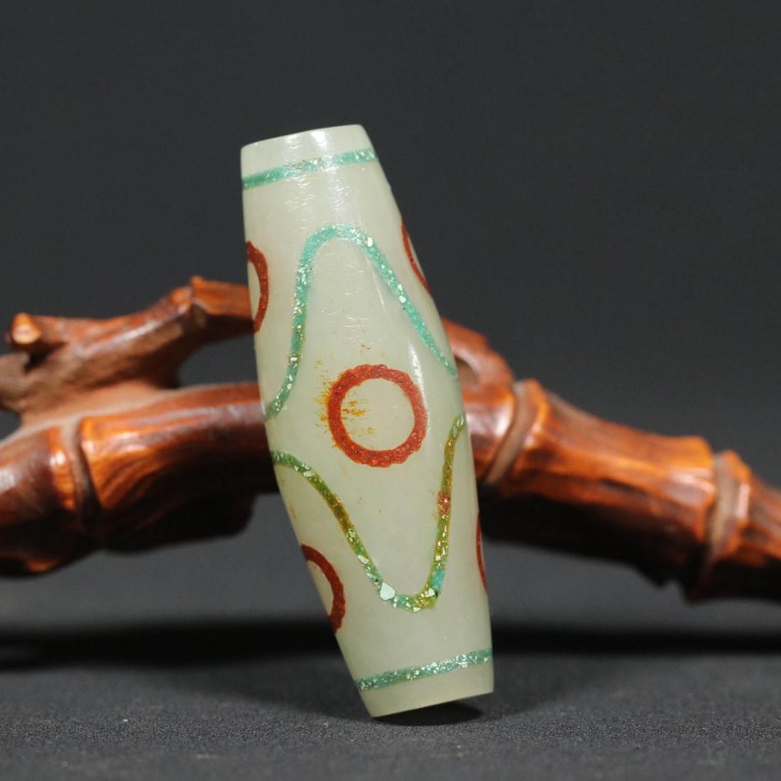 An Exquisite White Jade Inlaid Turquoise Pendant (1 of 9)