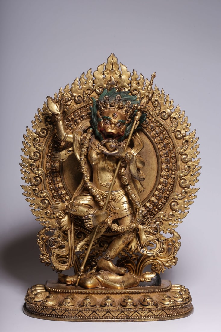 An Exquisite Gilt Bronze Statue of Dakini (1 of 10)
