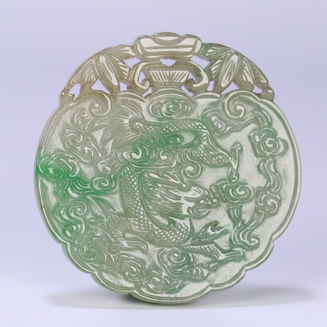 An old jade dragon pattern card from the Qing Dynasty: The old jade dragon pattern card of the Qing Dynasty Size:5.3x0.6cmW:0.0417kg (The Dimensions Of All Batches Are Manually Measured.If You Need More Detailed Information, Please Contact Our Customer Se