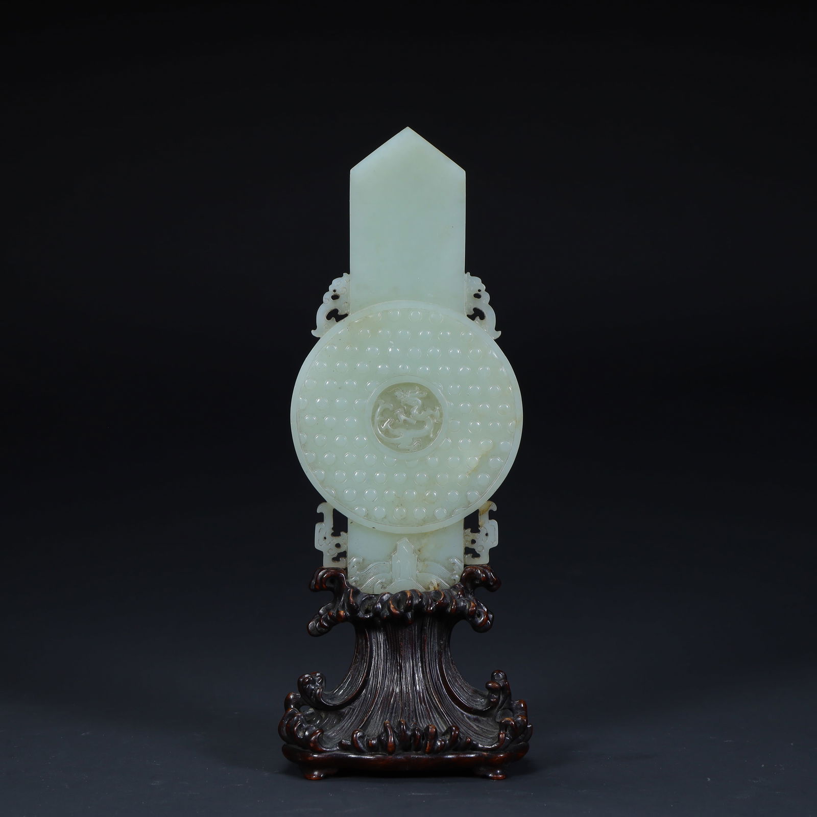 A Qing Dynasty Hetian white jade jade jade ornament ornament (1 of 12)