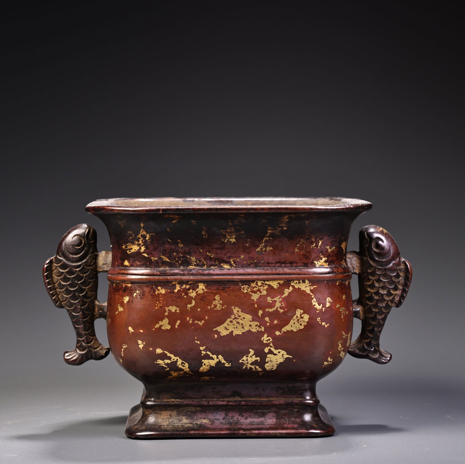 A fine pure copper copper dotted goldfish ear incense burner: Exquisite pure copper copper dotted gold fish ear incense burner Size:W:1650gH:9cmW:15cm (The Dimensions Of All Batches Are Manually Measured.If You Need More Detailed Information, Please Contact Our