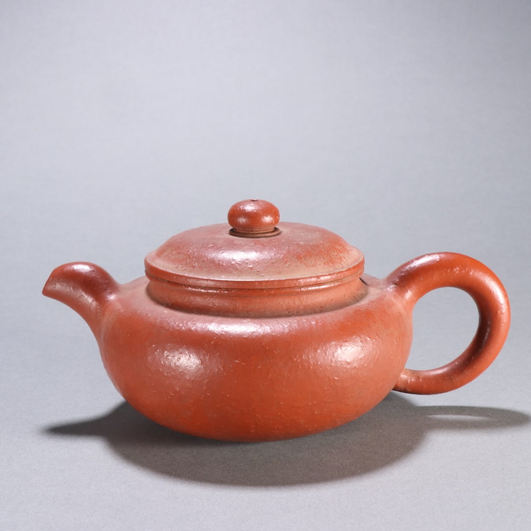 A pear skin vermilion clay antique pot of Gu Jingzhou (1 of 9)