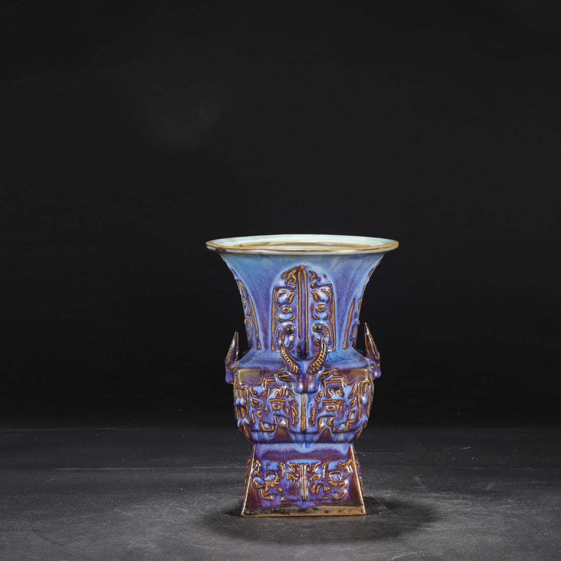 An Exquisite Jun yao Beast-Face Pattern Vase - 2