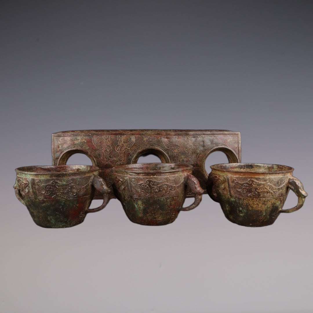 An Exquisite Bronze Bird Pattern Cup - 7