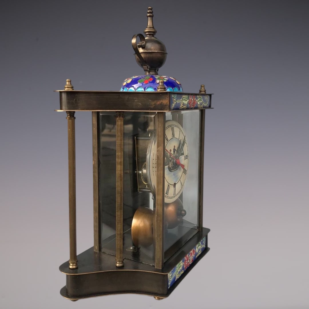 An Exquisite Bronze Lotus Pattern Clock - 8