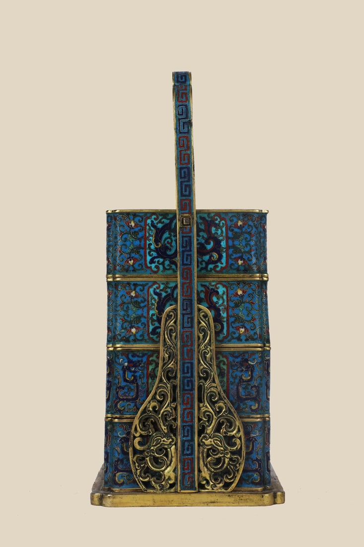 An Exquisite Cloisonne Lotus Pattern Dragon Pattern Box - 3