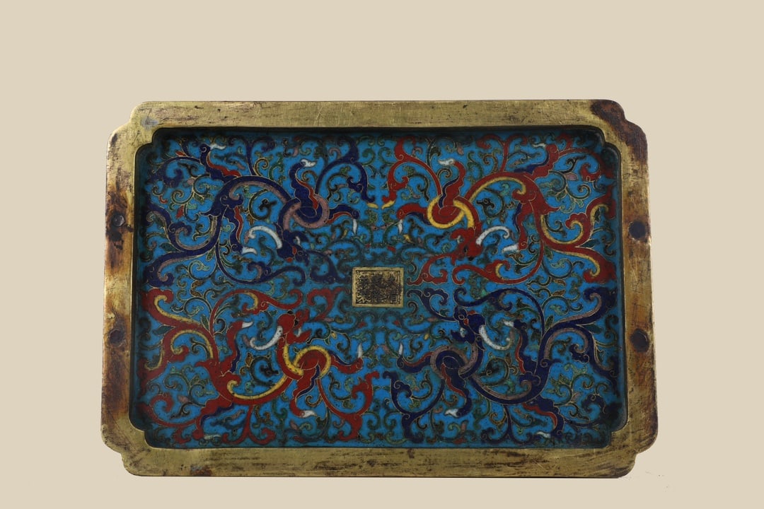 An Exquisite Cloisonne Lotus Pattern Dragon Pattern Box - 9