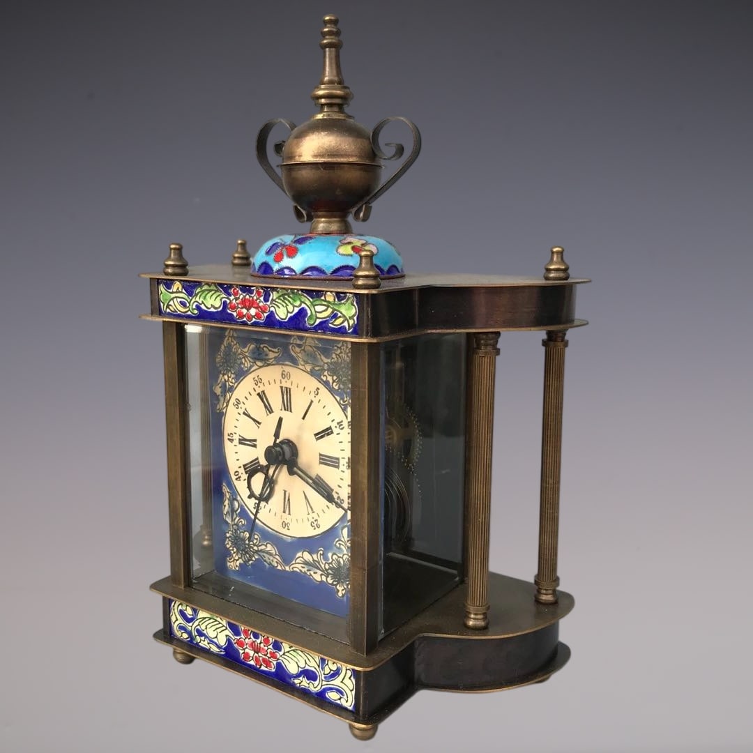 An Exquisite Bronze Lotus Pattern Clock - 2