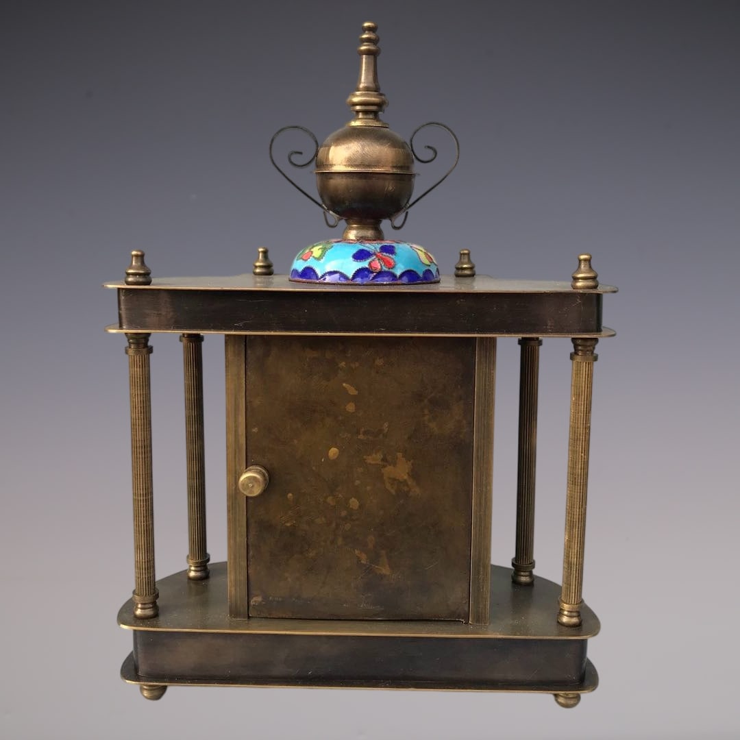 An Exquisite Bronze Lotus Pattern Clock - 4