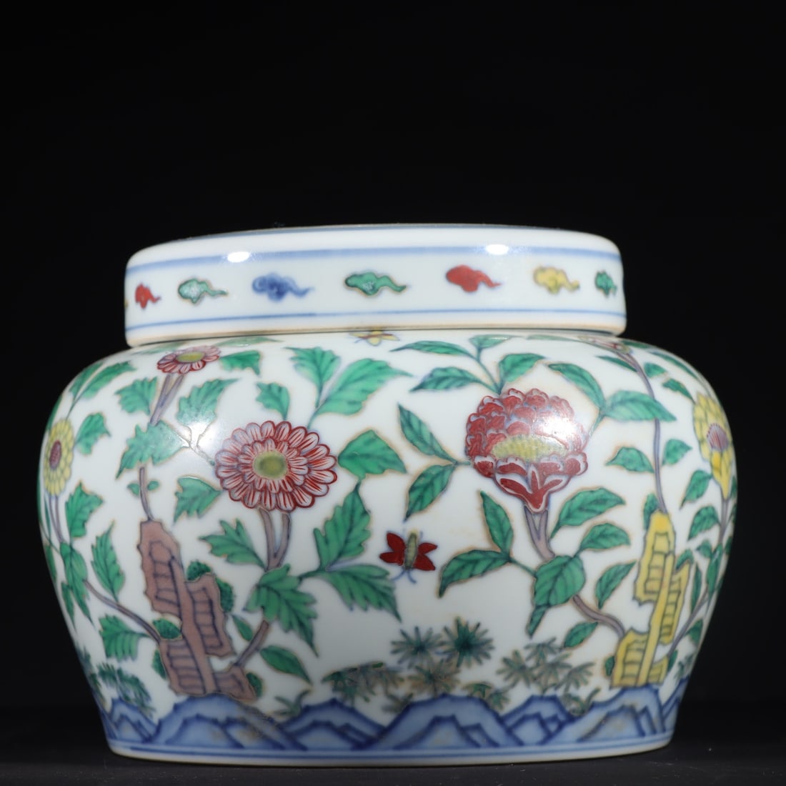A Rare Doucai Flower Pattern Jar - 3