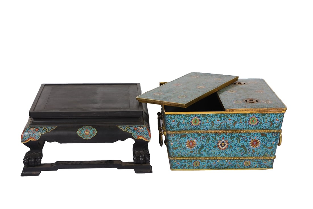 An Exquisite Cloisonne Lotus Pattern Box - 4