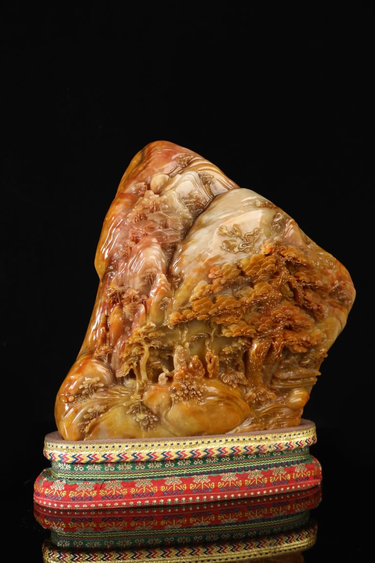 An Exquisite Tianhuang Stone Landscape and Figure Pattern Ornament - 2