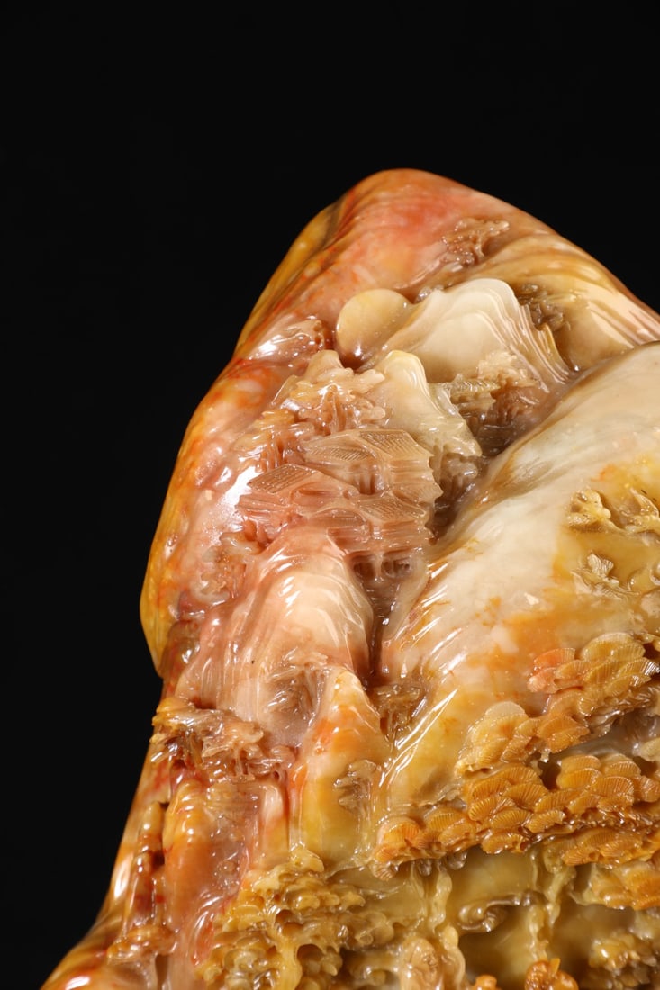 An Exquisite Tianhuang Stone Landscape and Figure Pattern Ornament - 4