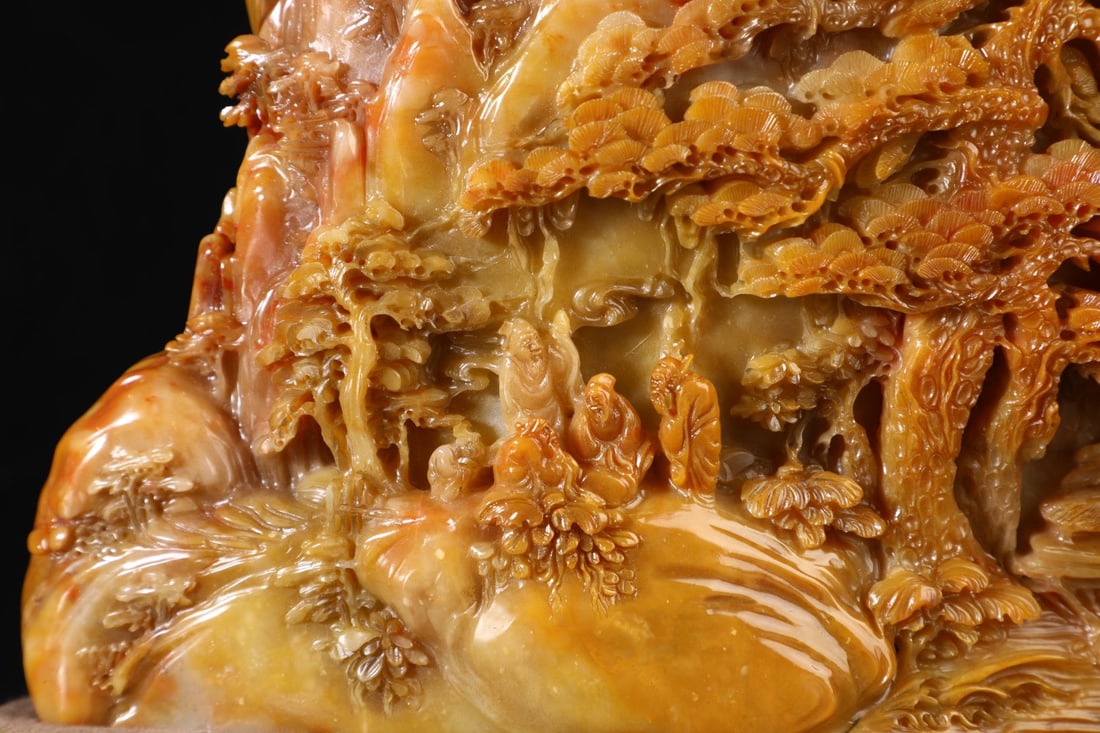 An Exquisite Tianhuang Stone Landscape and Figure Pattern Ornament - 5