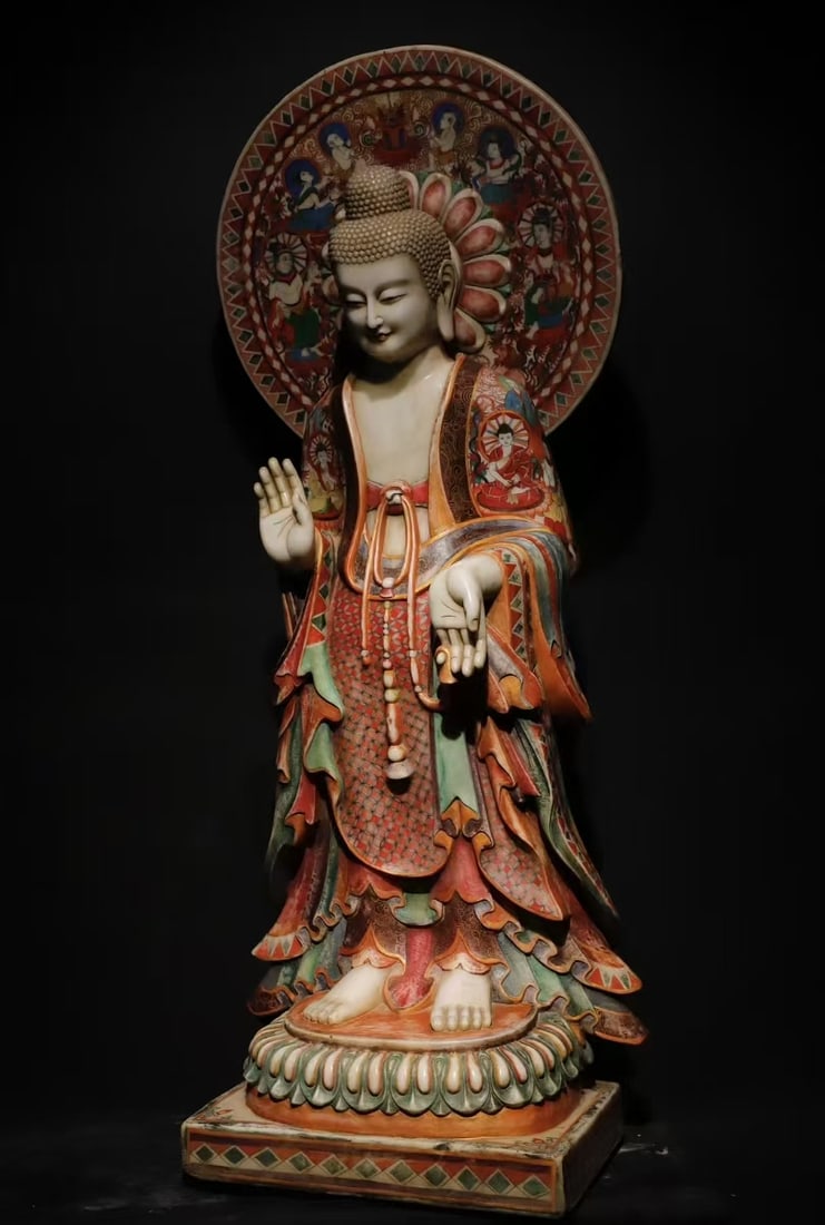 A Exquisite Marble Buddha statue Ornament - 3
