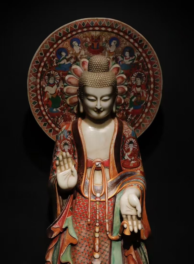 A Exquisite Marble Buddha statue Ornament - 4