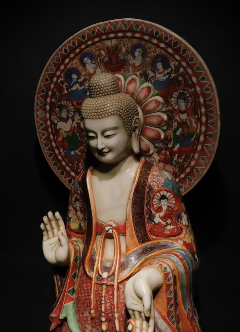 A Exquisite Marble Buddha statue Ornament - 5