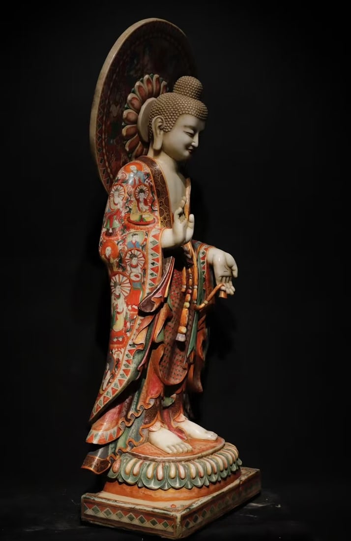 A Exquisite Marble Buddha statue Ornament - 7