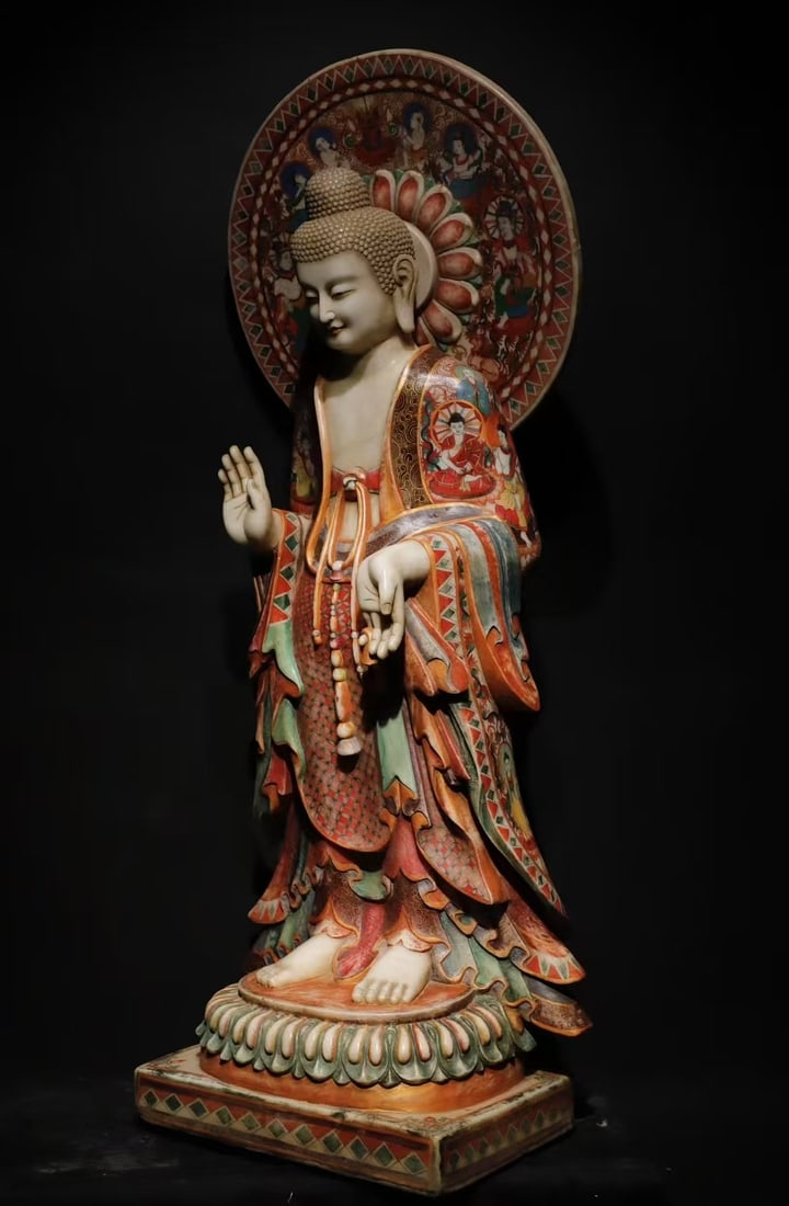 A Exquisite Marble Buddha statue Ornament - 8