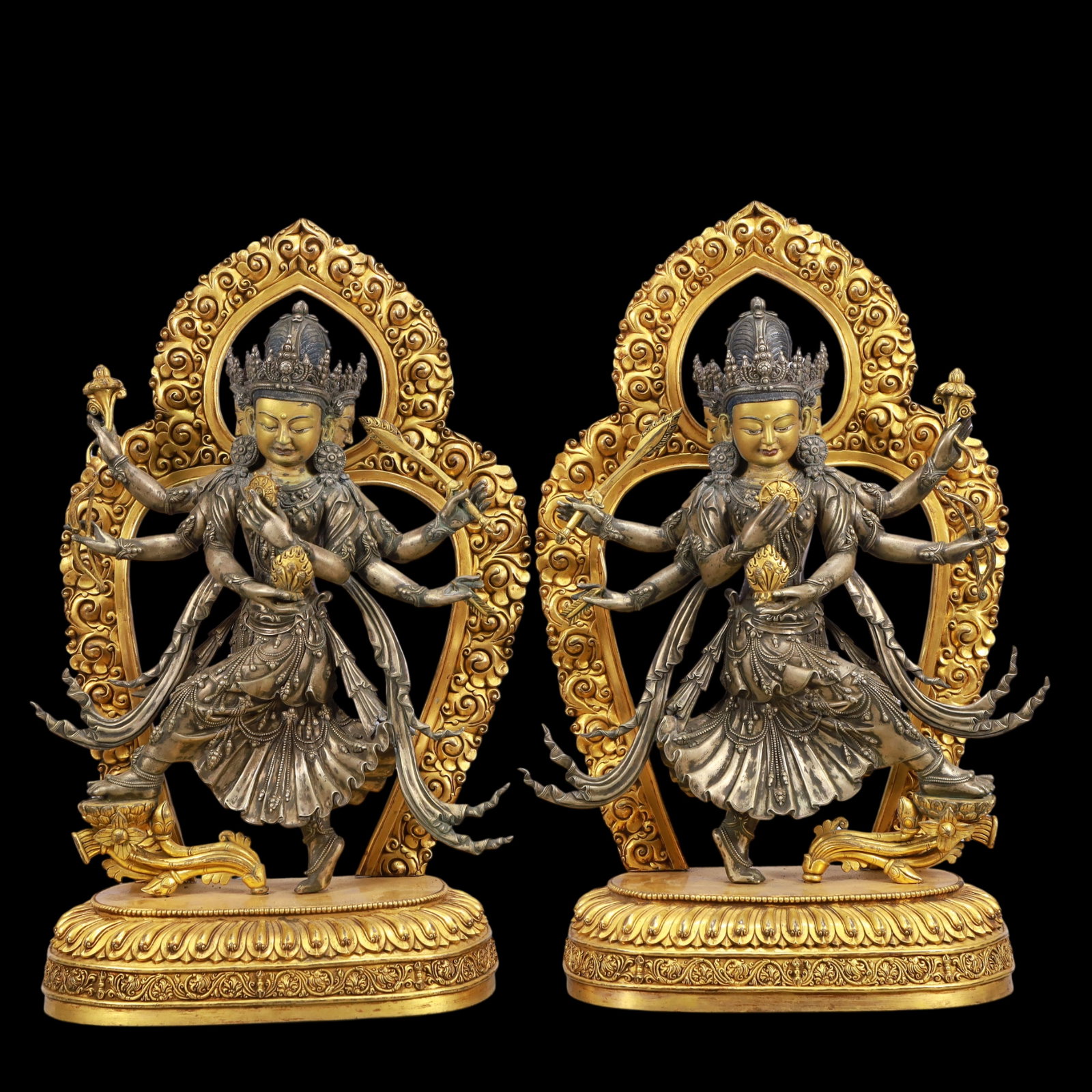 A Exquisite A Set of Gilt Bronze Statue of Gautama’s Mother - 5