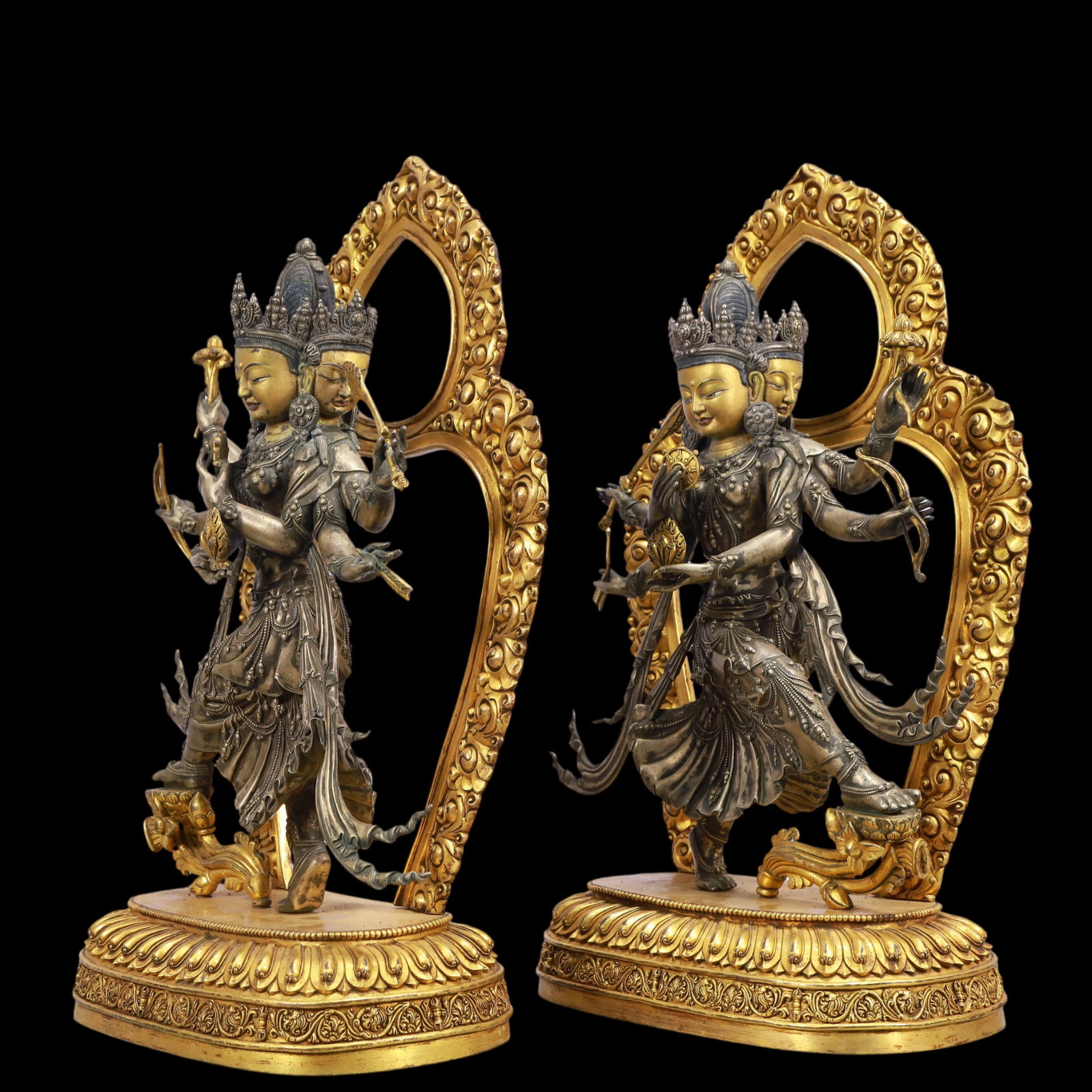 A Exquisite A Set of Gilt Bronze Statue of Gautama’s Mother - 6