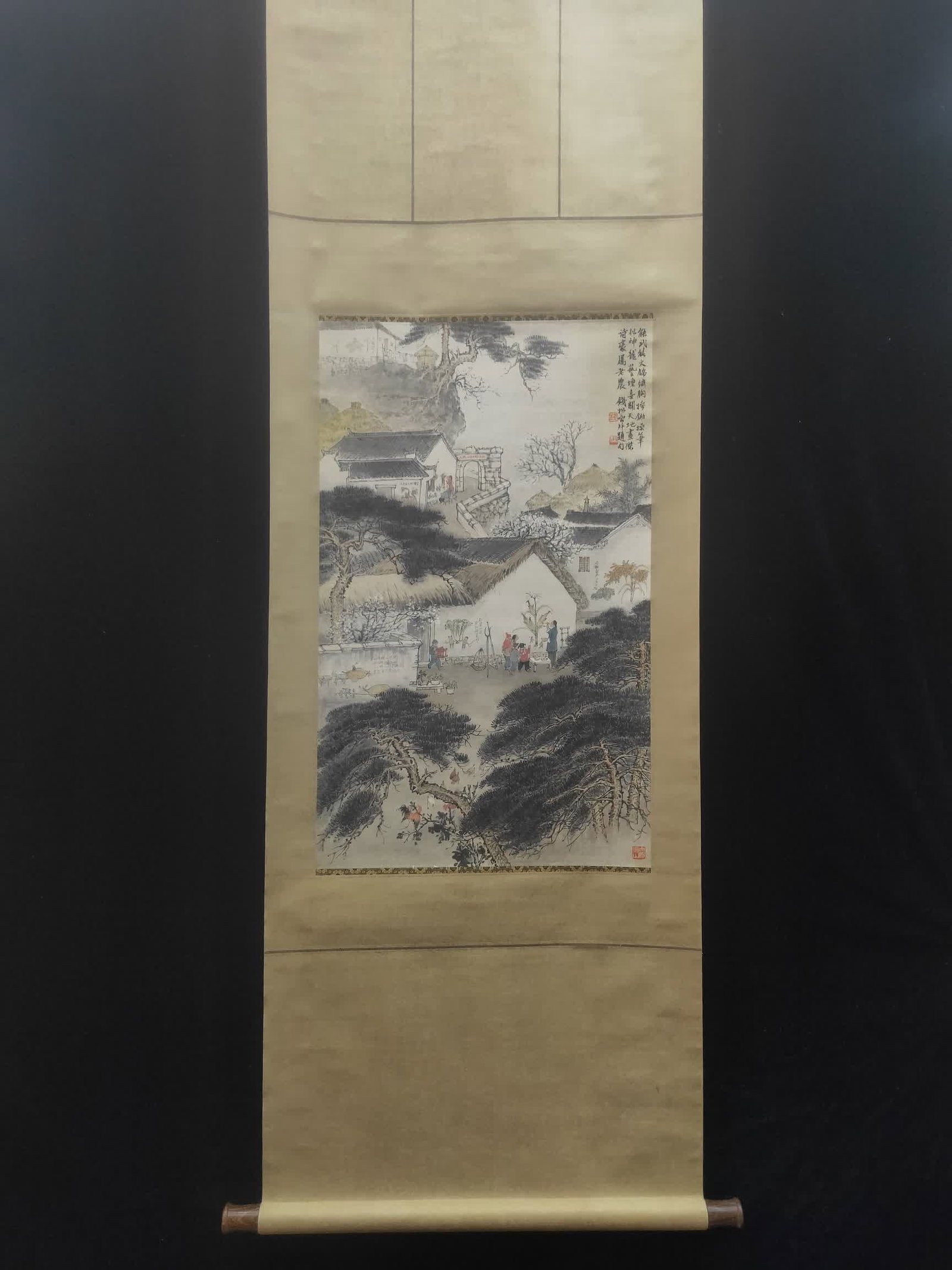 A painting of Qian Songyu's paper that likes to open up the world: Qian Songyu's paper is a painting of heaven and earth SIZE: Painting Core81x50cm (The Dimensions Of All Batches Are Manually Measured.If You Need More Detailed Information, Please Contact Our Customer