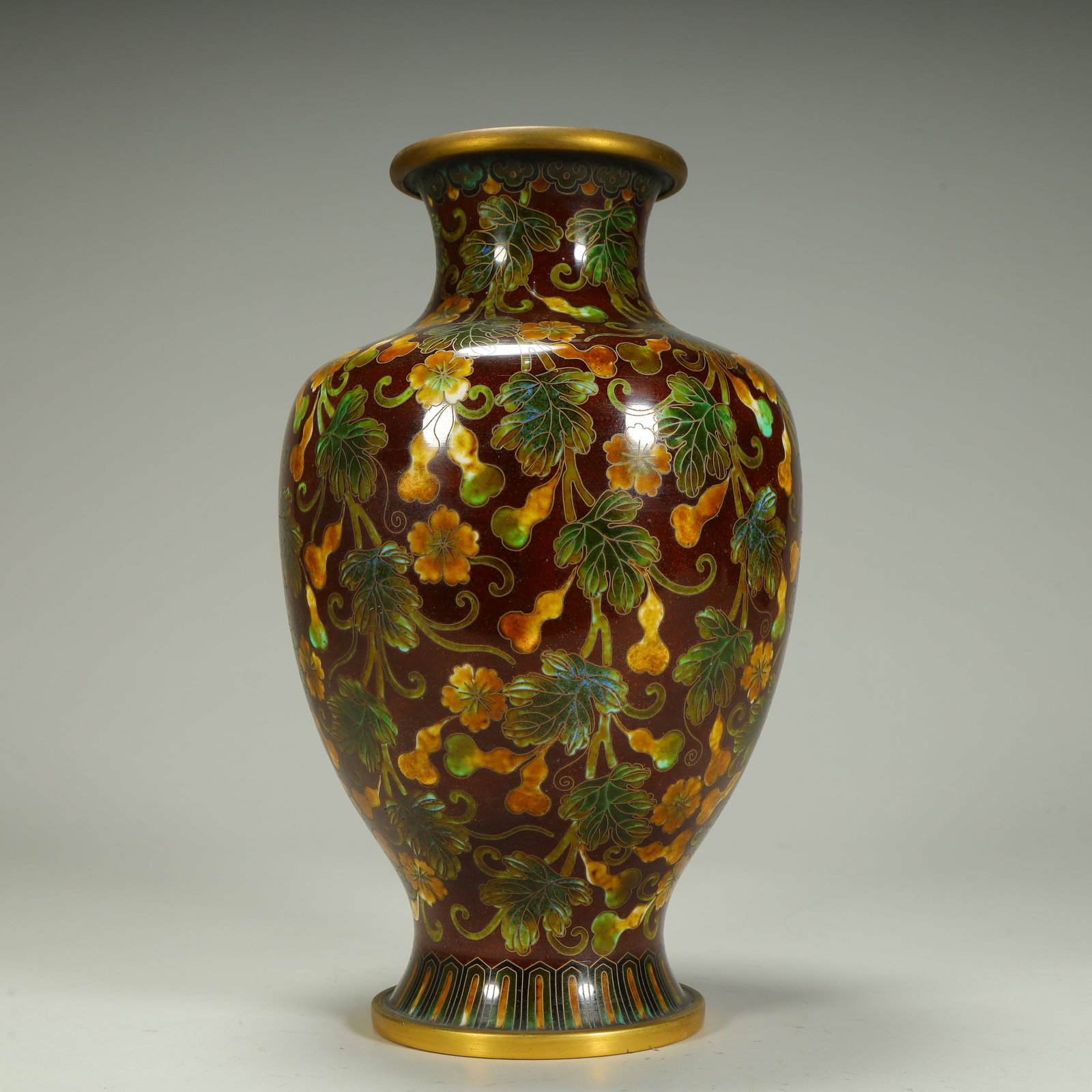 A cloisonné enamel gourd pattern bottle (1 of 11)